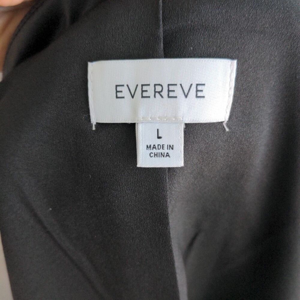 EVEREVE Perry St. Faux Leather Blazer Jacket Size L Black Lined Vegan Classic - Picture 8 of 10